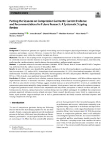 Putting the squeeze on compression garments: current evidence and  recommendations for future research: a systematic scoping review, VU  Research Repository, Victoria University